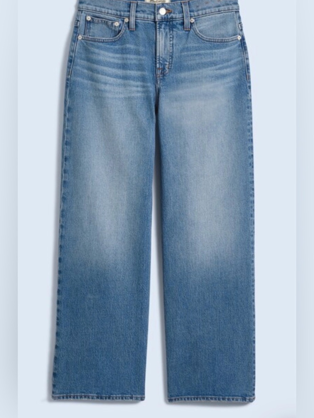 Madewell The Perfect Vintage Mid-Rise Wide-Leg Jean Almanza Wash Blue Size 27 - Picture 8 of 15